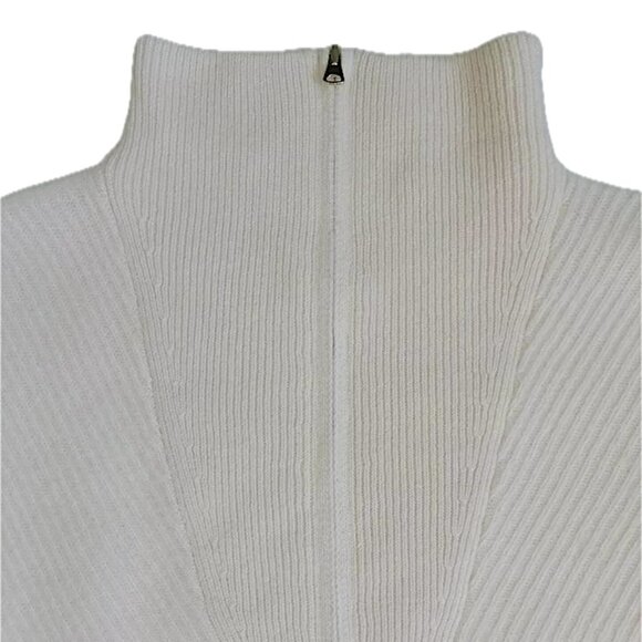 😊Joie 100% Cashmere Sweater Mock Neck 1/4 Zipper Front Long Sleeves Wm Sz L NWT - Picture 2 of 9